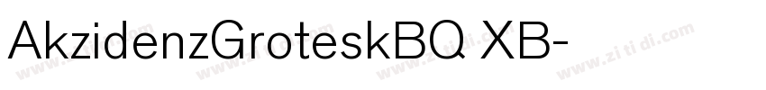 AkzidenzGroteskBQ XB字体转换